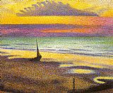 Beach Canvas Paintings - Lemmen Beach at Heist